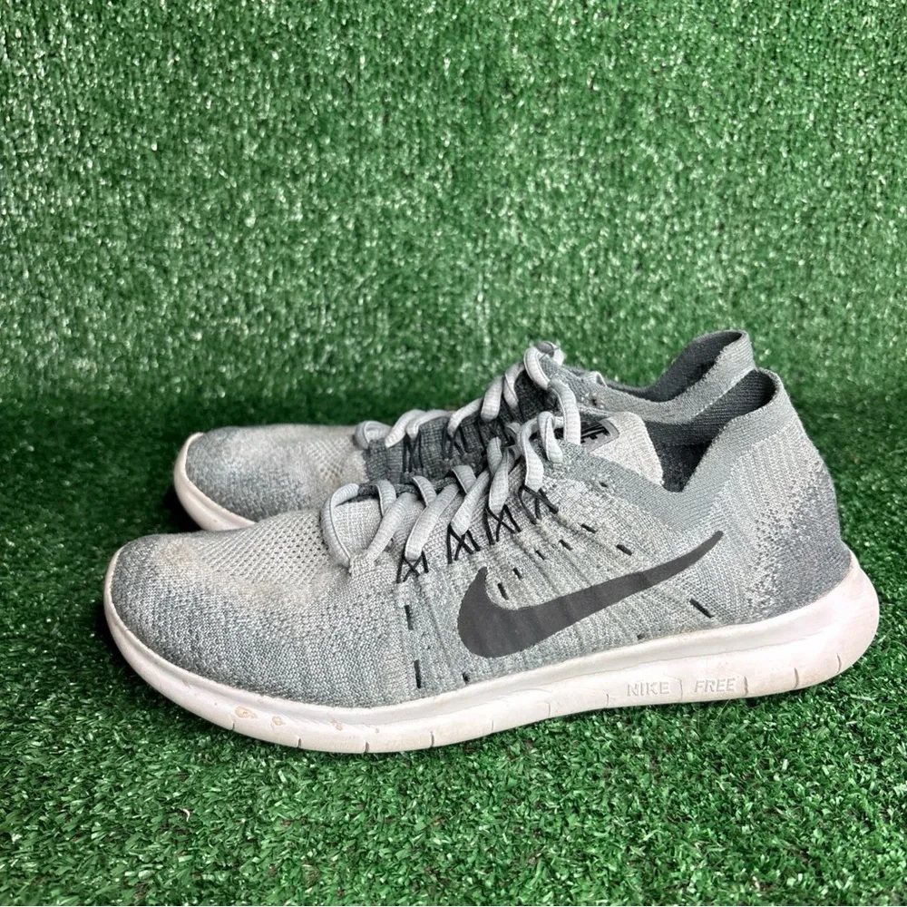 Nike Free RN Flyknit‎ 2017 Women's Running Shoes 880844-002 Wolf Gray Size 8.5